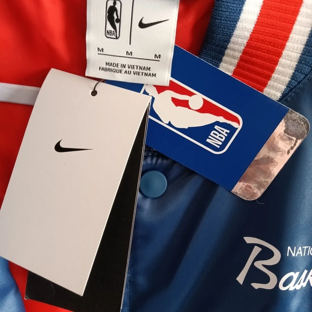 NEW Nike x NBA 75th Anniversary Thick Fill Insulated Embroidered Satin Jacket